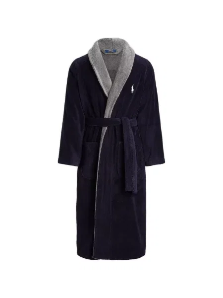 Pruhované stahovací šňůrka tričko Polo Ralph Lauren s autogramem modré