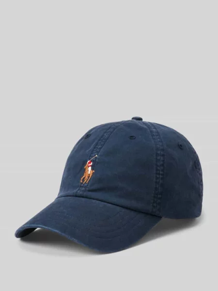 Polo Ralph Lauren czapka z daszkiem z bawełną niebieska