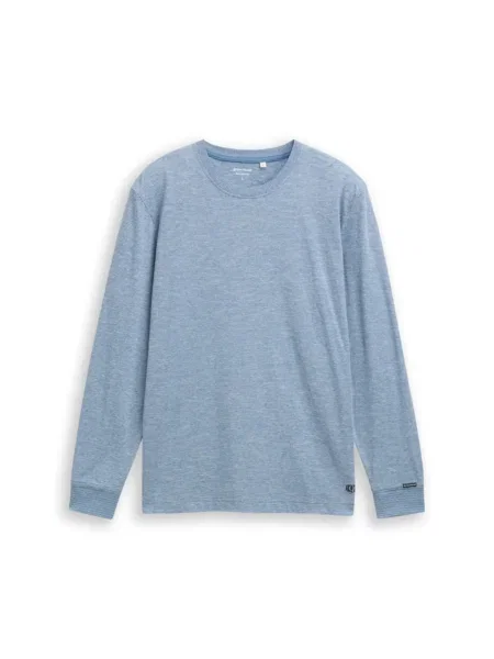 TOM TAILOR Majica moder denim bela