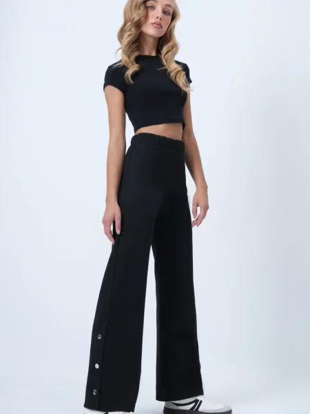 Trend Alaçatı Stili Hlače črna