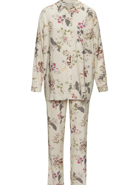 LASCANA Pijama șampanie / pământiu / kaki / deschis roz