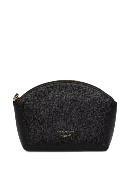 Pungă cosmetică Emporio Armani din piele negru