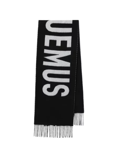 Fular Jacquemus cu franjuri negru