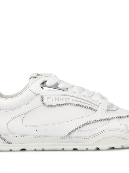 Sneakerși Pinko din piele alb