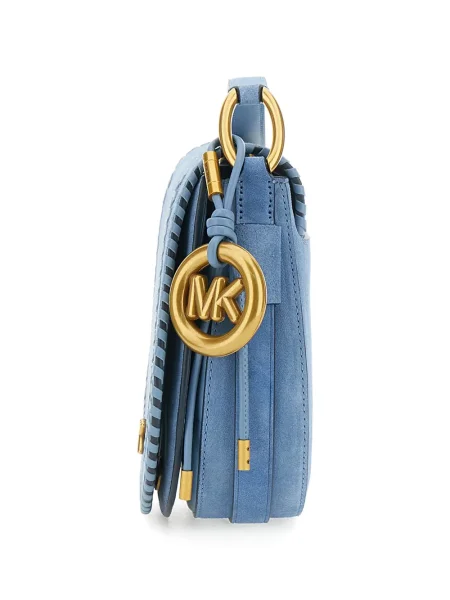 Geantă Michael Michael Kors cu decolteu în V din dantelă de costum albastru