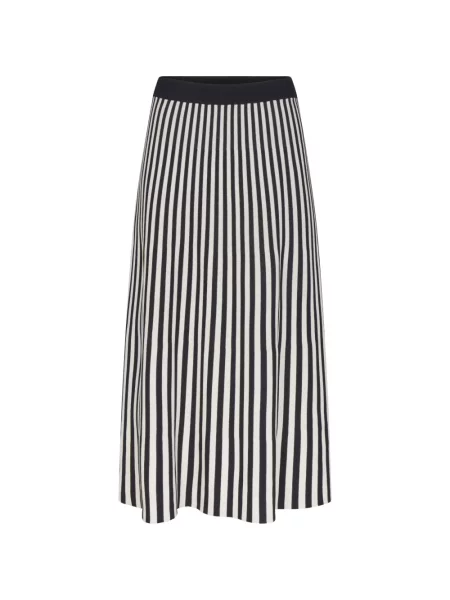 Fustă midi Simon Miller cu dungi negru