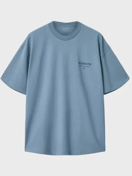 Футболка Allsaints блакитна