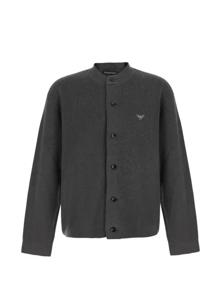 Cardigan Emporio Armani cu broderie gri