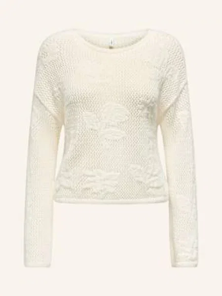 Only Sweter beige biały