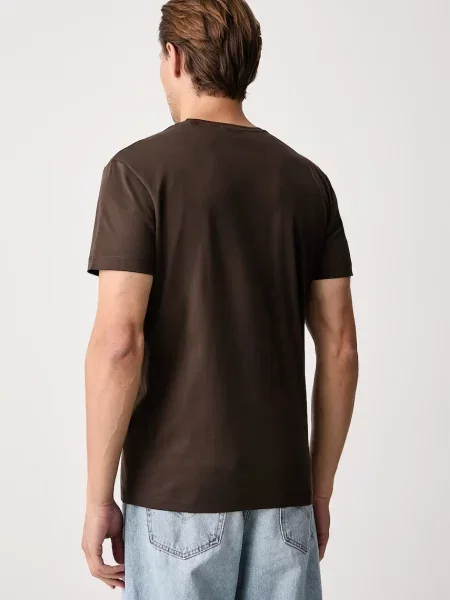 Gant tricou basic pentru bărbați din maro