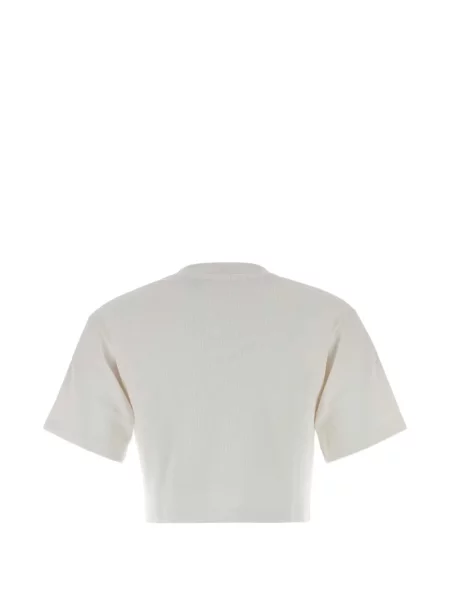 Decupat tricou Off-white cu imagine alb