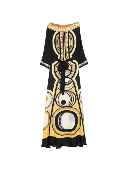 Rochie La Doublej cu imagine cu motiv cu inimi negru