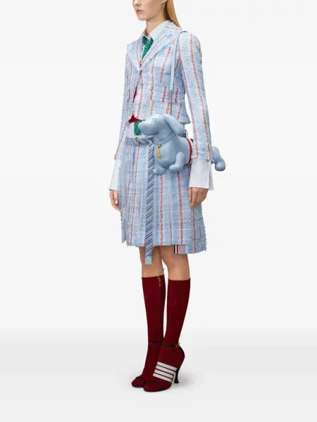 Geantă Thom Browne din piele albastru