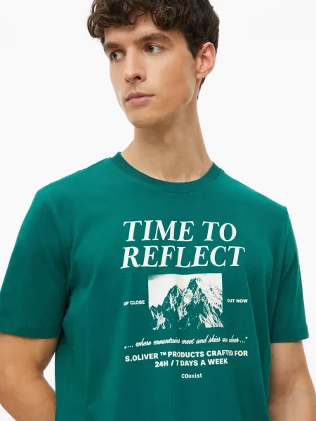 T-shirt z nadrukiem zielona