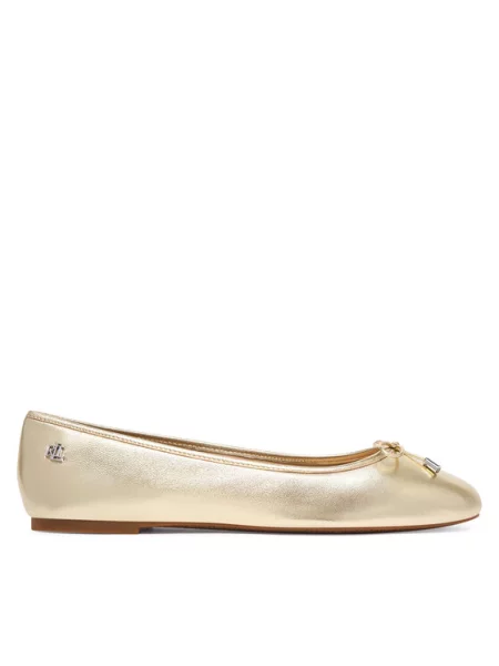 LAUREN RALPH LAUREN Балетки Jayna Metallic Золотий