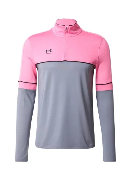 UNDER ARMOUR Tricou funcțional Challenger gri argintiu / roz negru