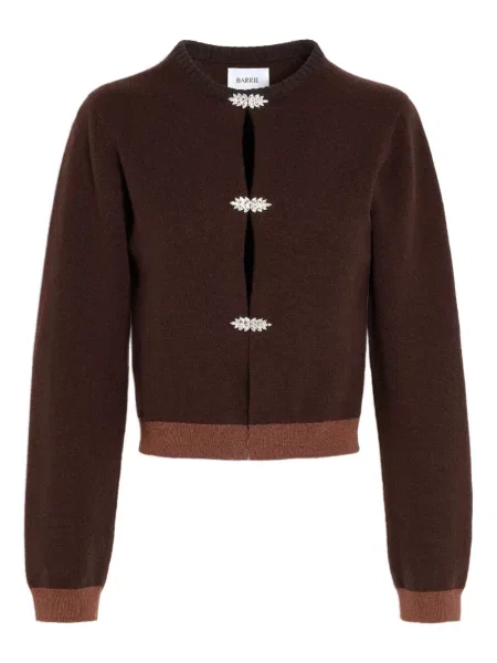 Cardigan Barrie din cașmir maro