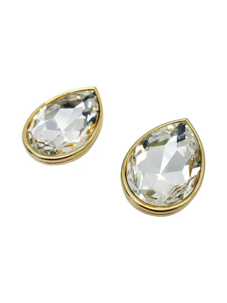 Обеци Jennifer Gibson Jewellery с кристали златисто