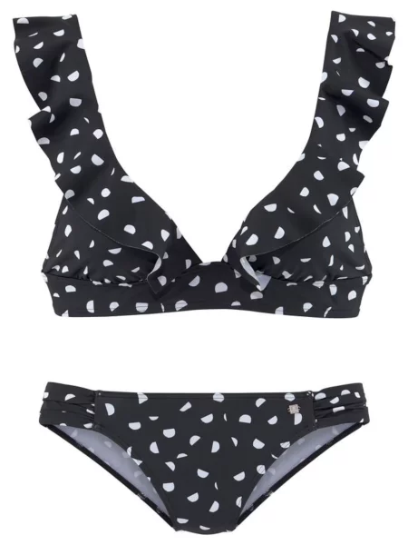 JETTE Bikini črna bela