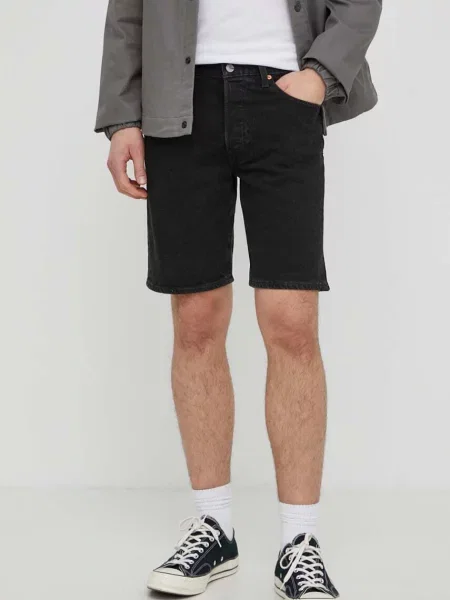 Džínové šortky Levi's černá