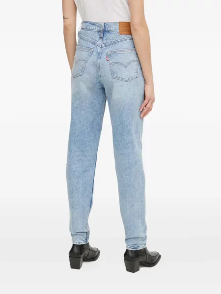 Карирани дънки straight leg Levi's® с шипове кафяво