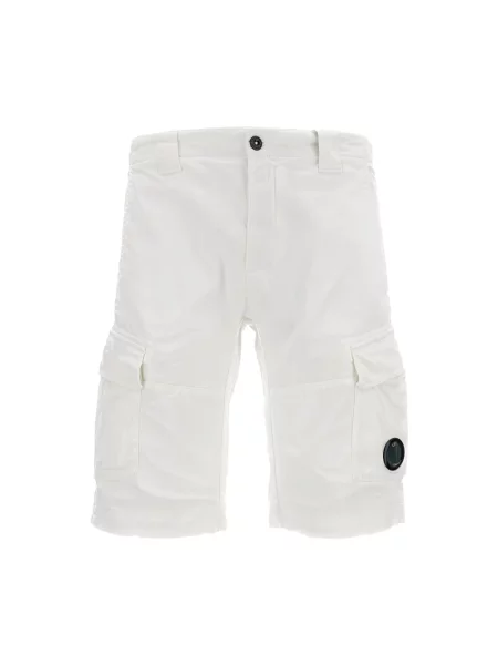 Satynowe szorty cargo C.p. Company białe