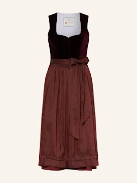 Heimatglück Tracht Sukienka Bawarska Hackerl rot