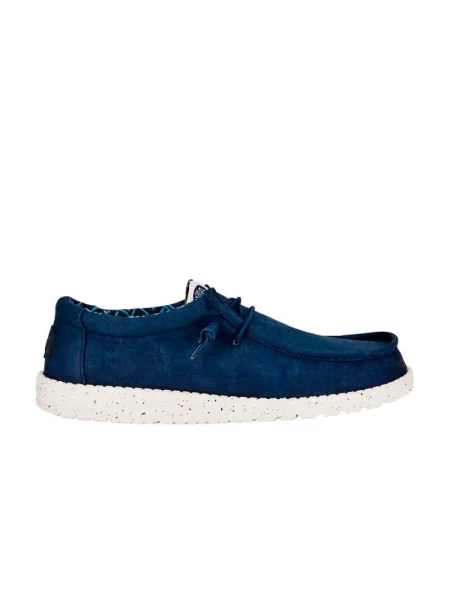 HeyDude Mokasyny Wally Stretch Canvas białe