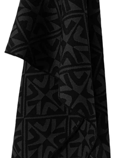 Fular Newland cu imprimeu geometric negru