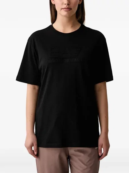 Tricou Ea7 Emporio Armani cu broderie negru