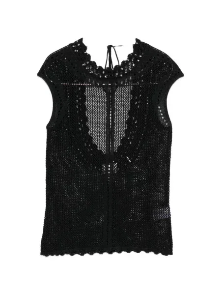 Top Isabel Marant ajurat negru