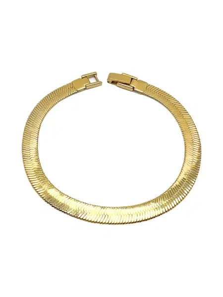Гривна Jennifer Gibson Jewellery със змийски принт златисто