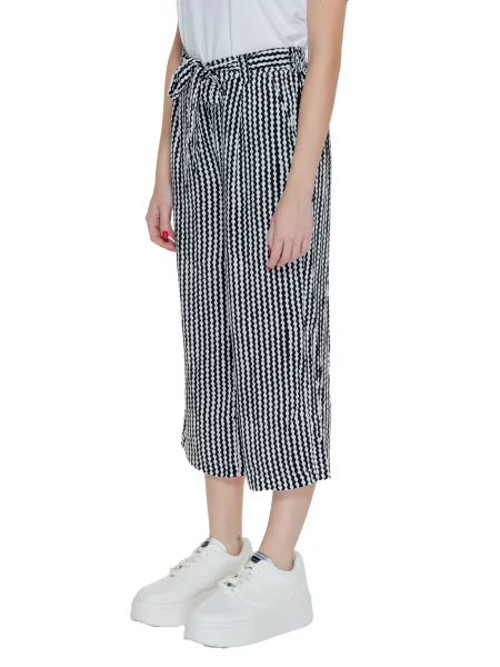 Pantaloni Only cu imprimeu geometric negru