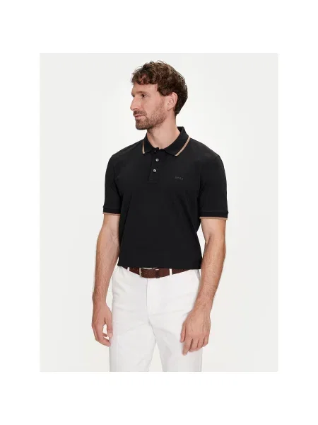 Boss Polo majica Parlay Regular Fit črna