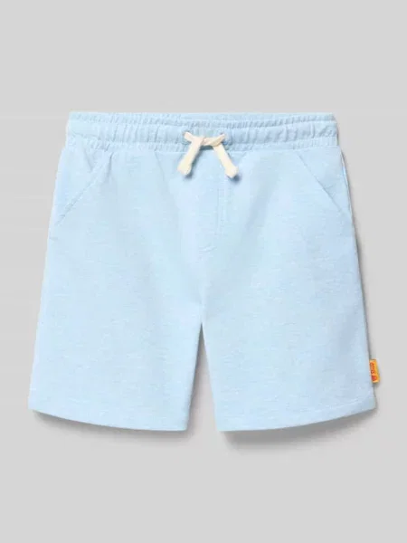 Szorty w kroju regular fit z naszywką z logo Steiff błękitne