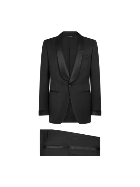 Garnitur Tom Ford wełniany czarny