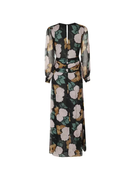 Rochie Rixo de mătase cu model floral cu imagine gri