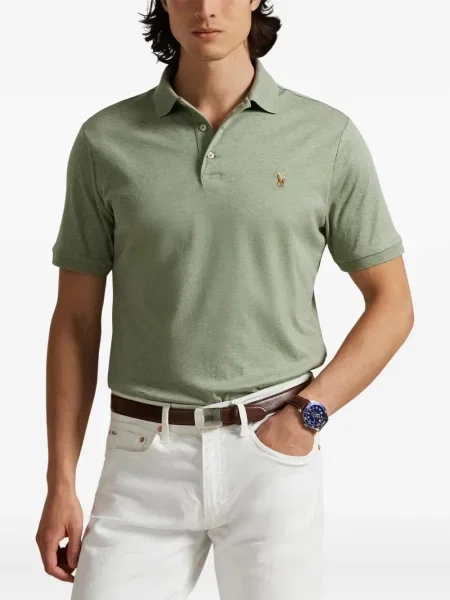 Dlouhá pruhovaná s límcem kšiltovka Polo Ralph Lauren modrá