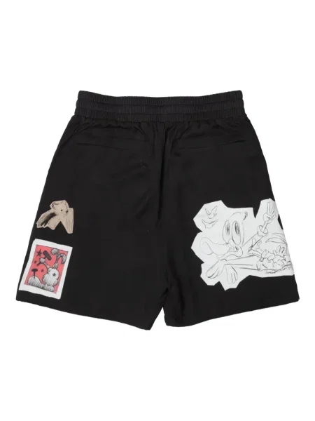 Pantaloni scurți Domrebel cu imagine negru