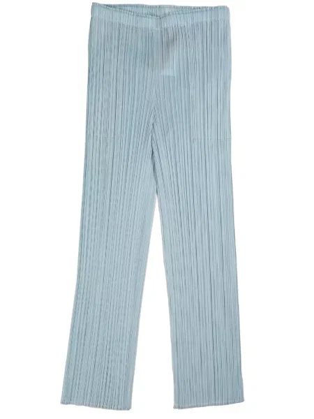 Pantaloni Pleats Please Issey Miyake plisate albastru