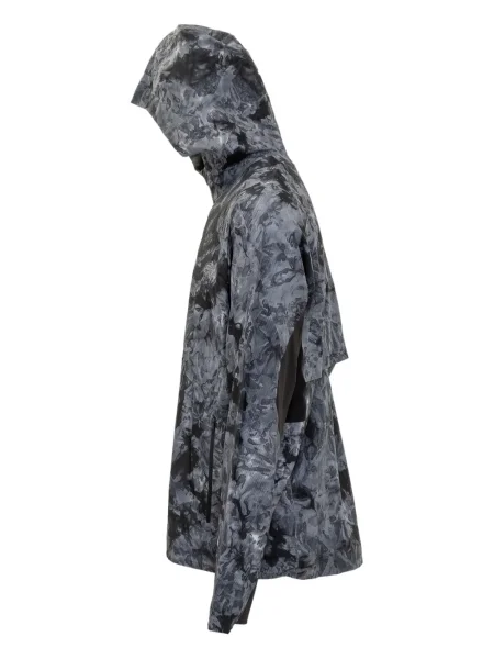 Яке Y-3 с качулка с tie-dye ефект черно