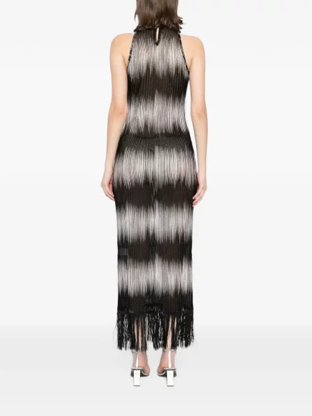 Rochie maxi Tessitura cu legături negru