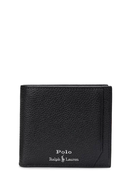 Kožená peněženka Polo Ralph Lauren černá