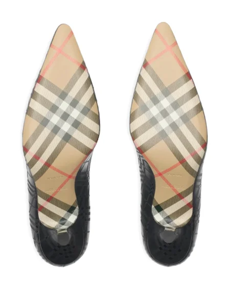 Pantofi cu toc Burberry în carouri negru