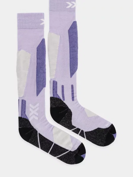 Ски чорапи X-Socks Ski Discover Merino OTC виолетово