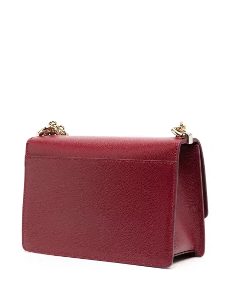 Кожена кожена чанта Furla червено