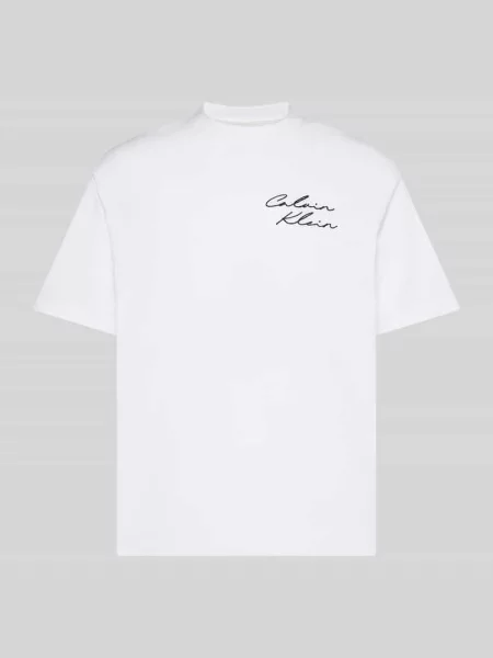 T-shirt o kroju relaxed fit z czystej bawełny Calvin Klein Jeans biała