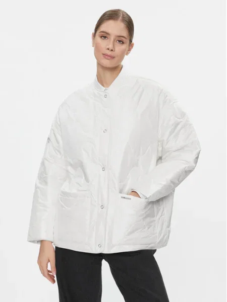 Tommy Jeans Geacă Tjw Onion Quilt Liner Jacket alb