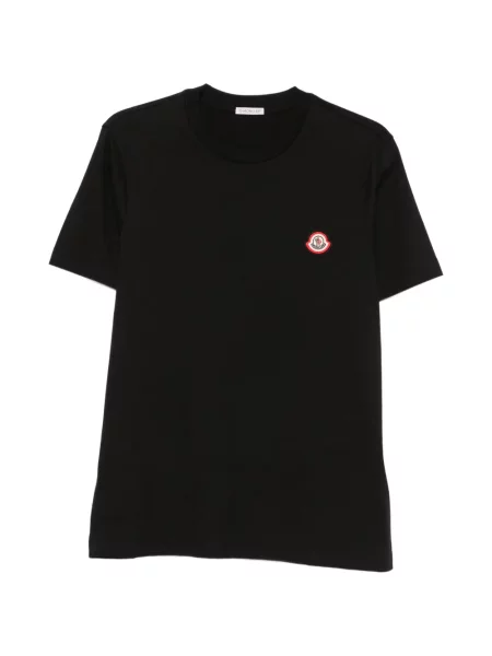 Tricou Moncler cu decolteu rotund cu autograf negru