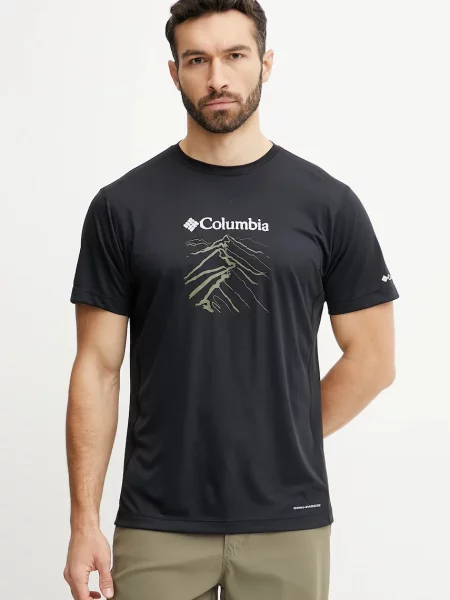 Спортна тениска Columbia Zero Rules с принт черно